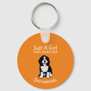 Chaveiro Apenas uma garota que ama seu Bernedoodle