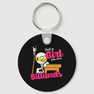 Chaveiro Apenas Uma Menina Que Ama A Citação Billiard Para