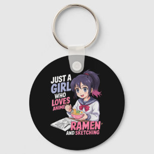 Chaveiro Apenas Uma Menina Que Ama Anime Ramen E Desenho