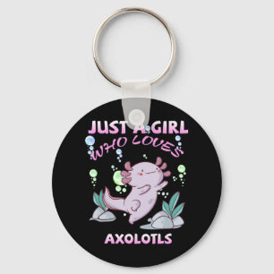 Chaveiro Apenas Uma Menina Que Ama Axolotls Anime Kawaii Gi