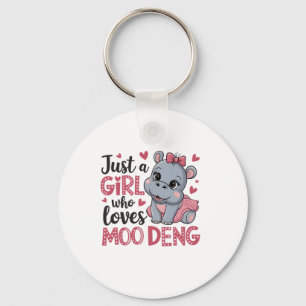 Chaveiro Apenas Uma Menina Que Ama Moo Deng Baby Hippos Lon
