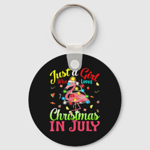 Chaveiro Apenas Uma Menina Que Ama O Natal Em Julho Flaming