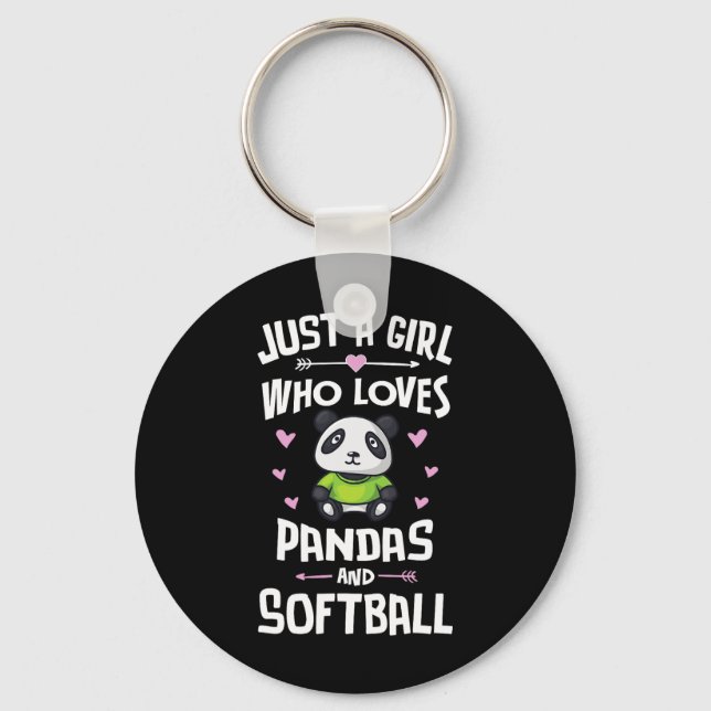Chaveiro Apenas Uma Menina Que Ama Pandas E Presente Suave  (Frente)