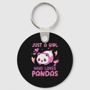 Chaveiro Apenas Uma Menina Que Ama Pandas Engraçado Citação