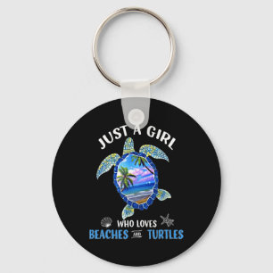 Chaveiro Apenas Uma Menina Que Ama Praias E Tartarugas - Pr