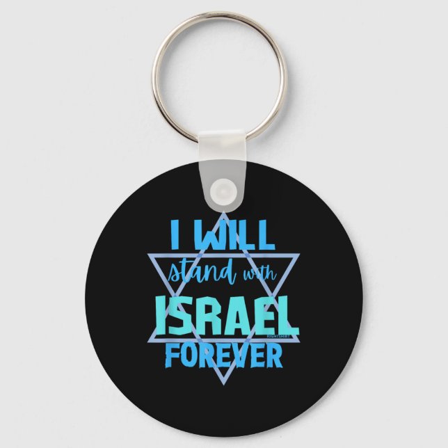 Chaveiro Apoiando o judeu... eu estarei com Israel Foreve (Frente)