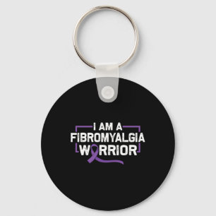 Chaveiro Apoiar O Guerreiro Roxo Da Fita De Fibromialgia Aw