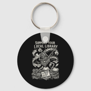 Chaveiro Apoie o seu livro goth de biblioteca local