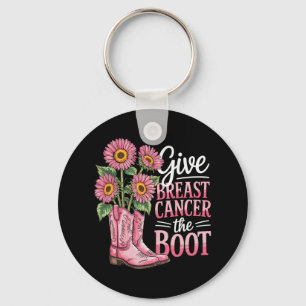 Chaveiro Apoio ao cancer de mama Boot Engraçado