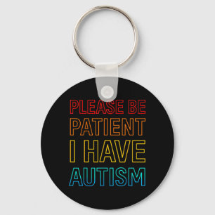 Chaveiro Apoio Paciência Autismo Crianças Autistas Jovem Ga