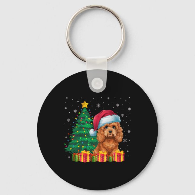 Chaveiro Apoo Papai Noel Noel Luz de Natal Cachorro Sobrado (Frente)