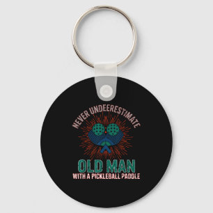 Chaveiro Aposentadoria de pickleball retrô vintage pai engr