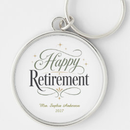 Chaveiro Aposentadoria Feliz Nome Personalizado