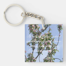 Chaveiro Apple floresce poema
