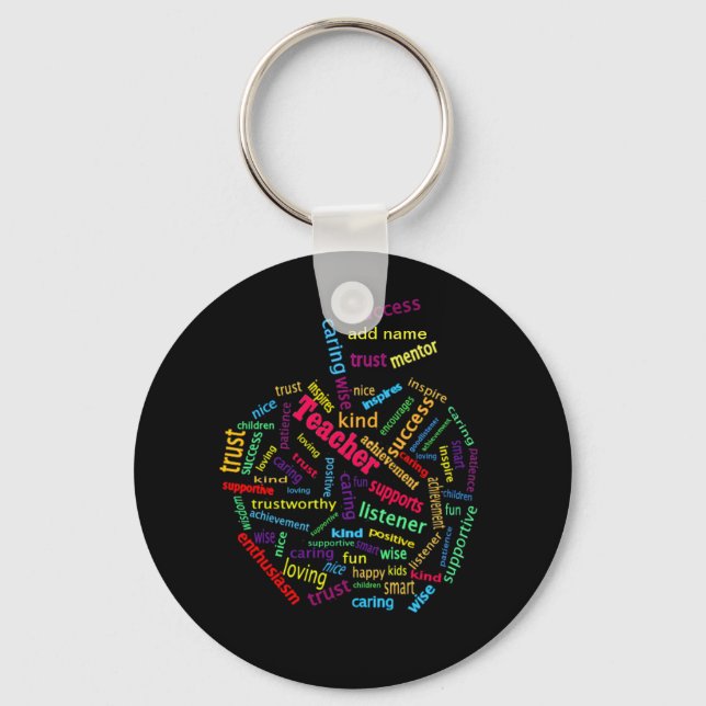 Chaveiro Apple Personalizar Adicionar Nome de Professores n (Frente)