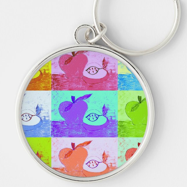 Chaveiro Apple pop Art (Frente)