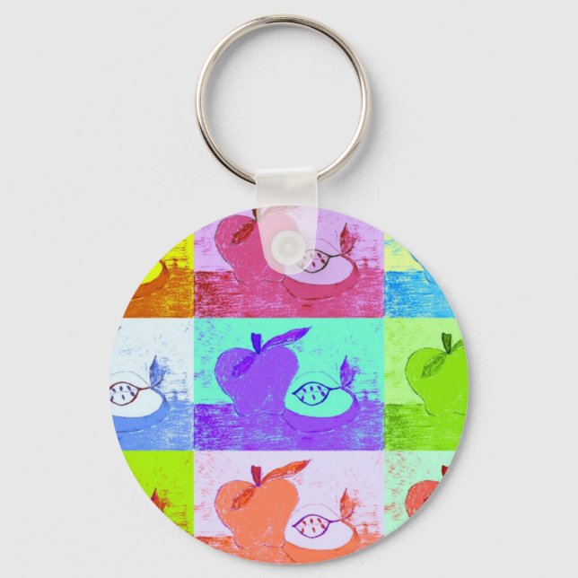 Chaveiro Apple pop Art (Frente)
