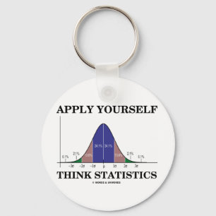 Chaveiro Apply Yourself Think Statistics (Bell Curve)
