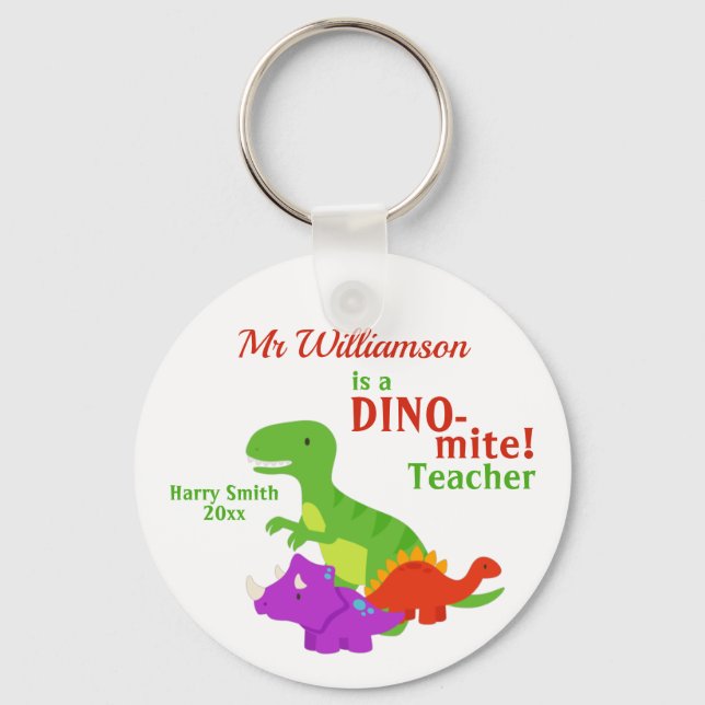 Chaveiro Apreciação ao Professor Dino-mite Dinossauro (Frente)