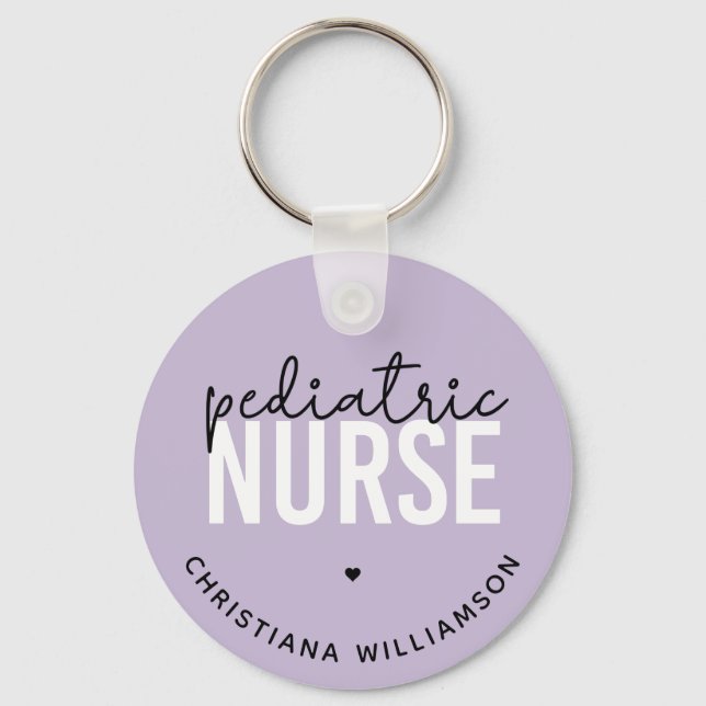 Chaveiro Apreciação de Enfermeiros Pediátricos Personalizad (Frente)
