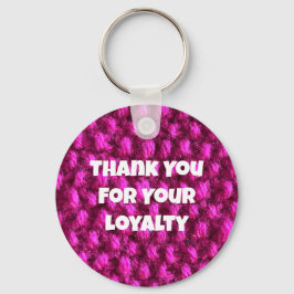 Chaveiro Apreciação do Cliente Pink de Promoção de Negócios