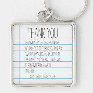 Chaveiro Apreciação Personalizada do Professor Obrigado Cha