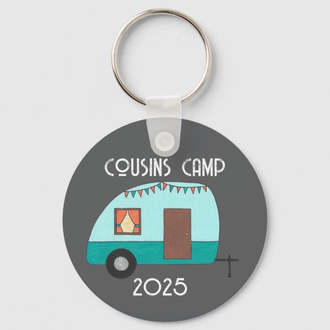 Chaveiro Apreciando o Campo de Retro dos Primos de Viagem (Frente)