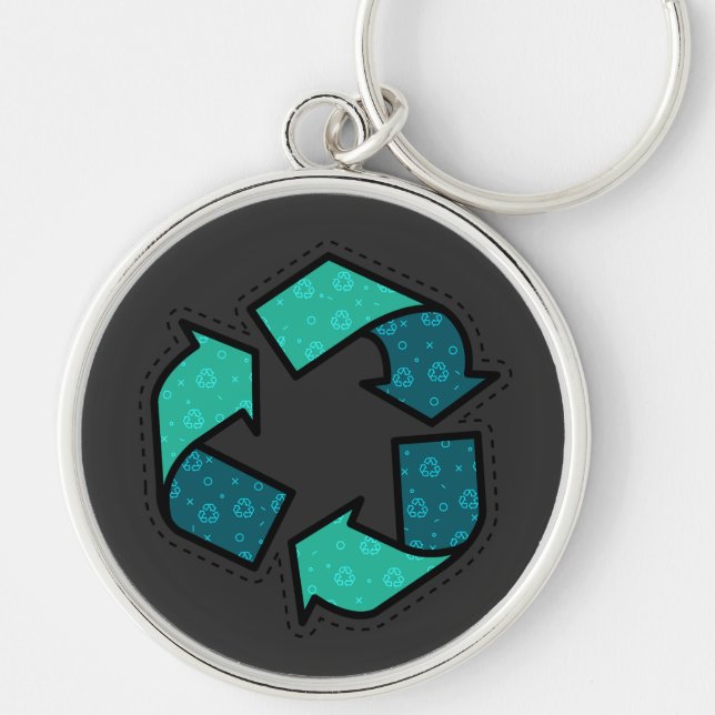 Chaveiro Aprenda Sobre Reciclagem - Dia da Terra (Frente)