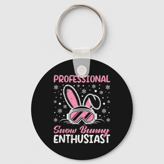 Chaveiro Apres Profissional Entusiasta de Snow Bunny Divert (Frente)