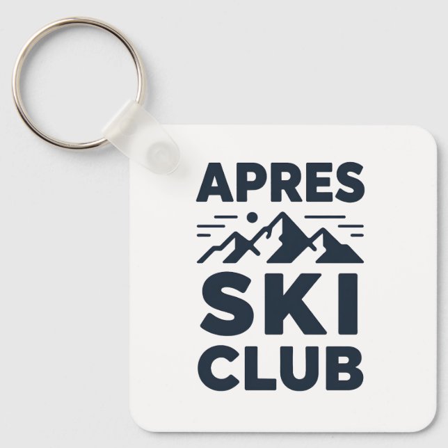Chaveiro Apres Ski Club Mountain Logo - Custom Mens Winter  (Frente)