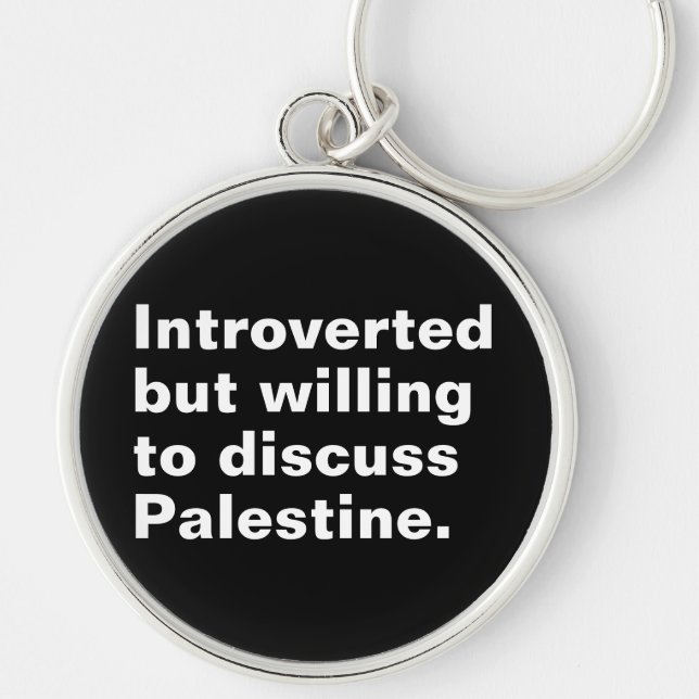 Chaveiro Apresentado mas disposto a discutir a Palestina (Frente)