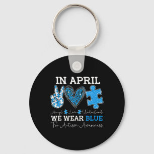 Chaveiro April Vestimos Azul Autismo Consciência Amor Aceit