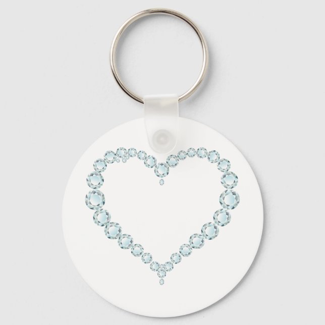 Chaveiro Aquamarine Gem Heart (Frente)