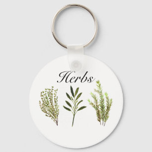 Chaveiro Aquarela Ervas Tomilho Alecrim Sálvia Plantas Vaso
