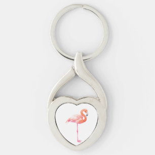 Chaveiro Aquarela Flamingo