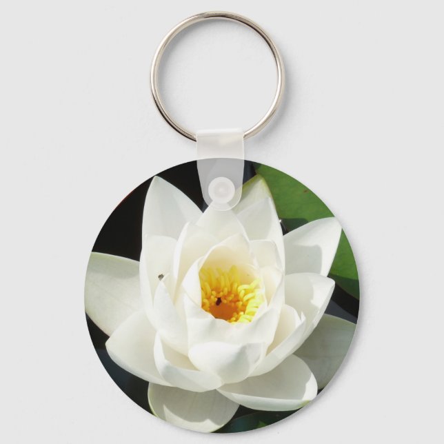 Chaveiro Aquarela impressionante com centro Dourado (Frente)