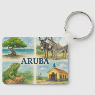 Chaveiro Aquarela multivisão de Aruba