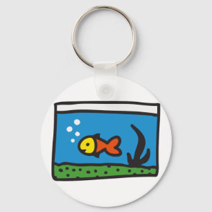 Chaveiro Aquário com peixe