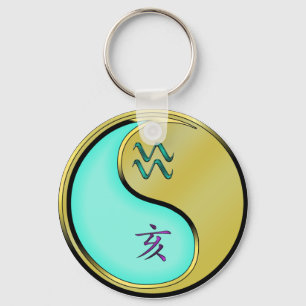 Chaveiro Aquário e Barco Metálico