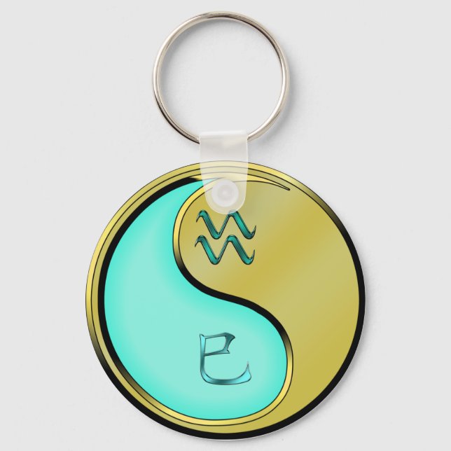 Chaveiro Aquário e Cobra de metal (Frente)