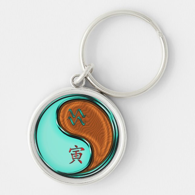 Chaveiro Aquarius e Wood Tiger (Frente)