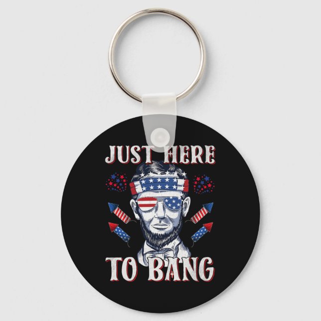 Chaveiro Aqui Para Bang Abraham Lincoln 4 De Julho (Frente)