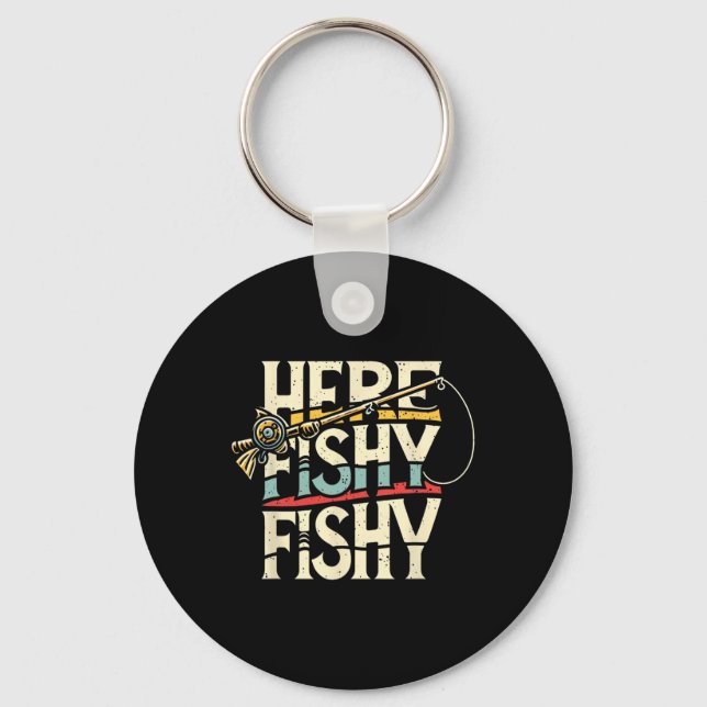 Chaveiro Aqui Pesca De Peixes Engraçados (Frente)