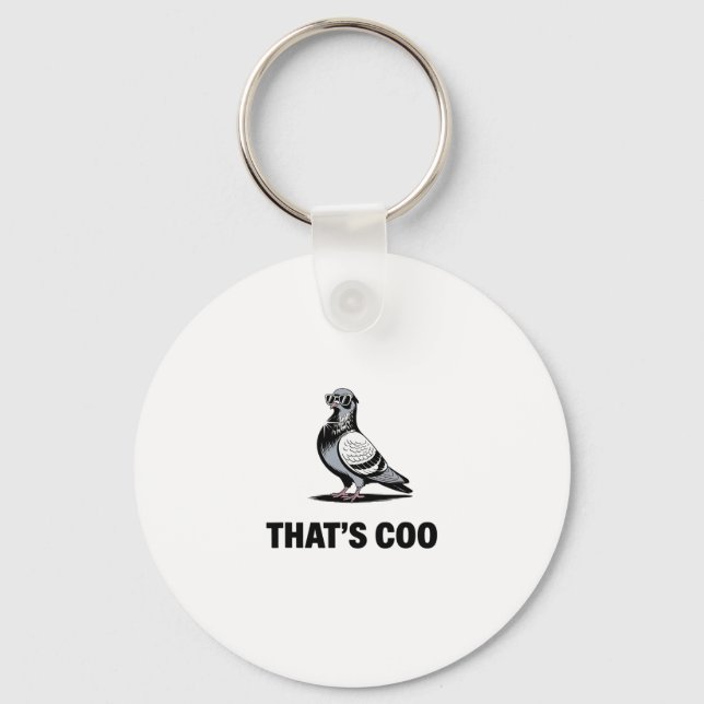 Chaveiro Aquilo é Coo - Pombo Engraçado Com Óculos De Sol 2 (Frente)