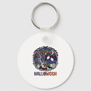 Chaveiro Aranha de Halloween Árvore Fantasmas Abóboras Lápi