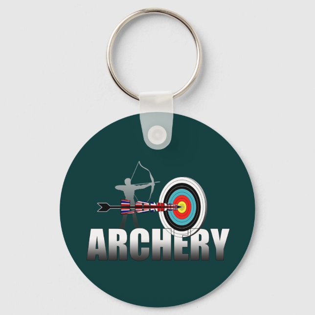 Chaveiro Archery London Target Archers trabalho de arte (Frente)