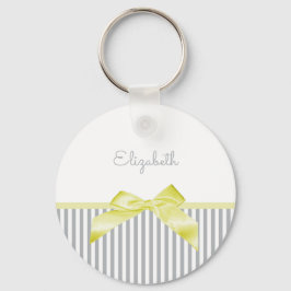 Chaveiro Arco Amarelo-Bonito com Stripes e Nome de Cinza Ra