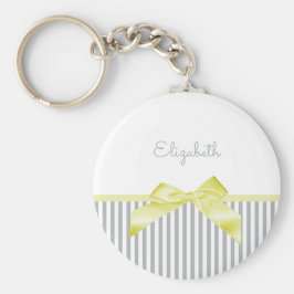 Chaveiro Arco Amarelo-Bonito com Stripes e Nome de Cinza Ra