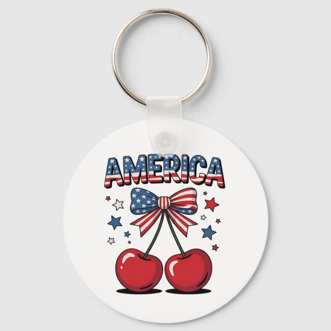 Chaveiro Arco americano de Cherry Aestic EUA Flag (Frente)