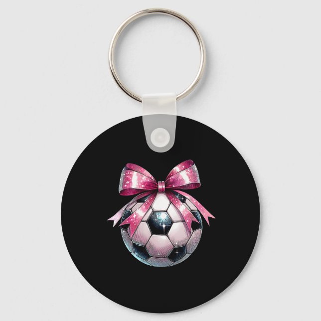 Chaveiro Arco Coquete Futebol Disco Byll Dia das Mães Rosa  (Frente)
